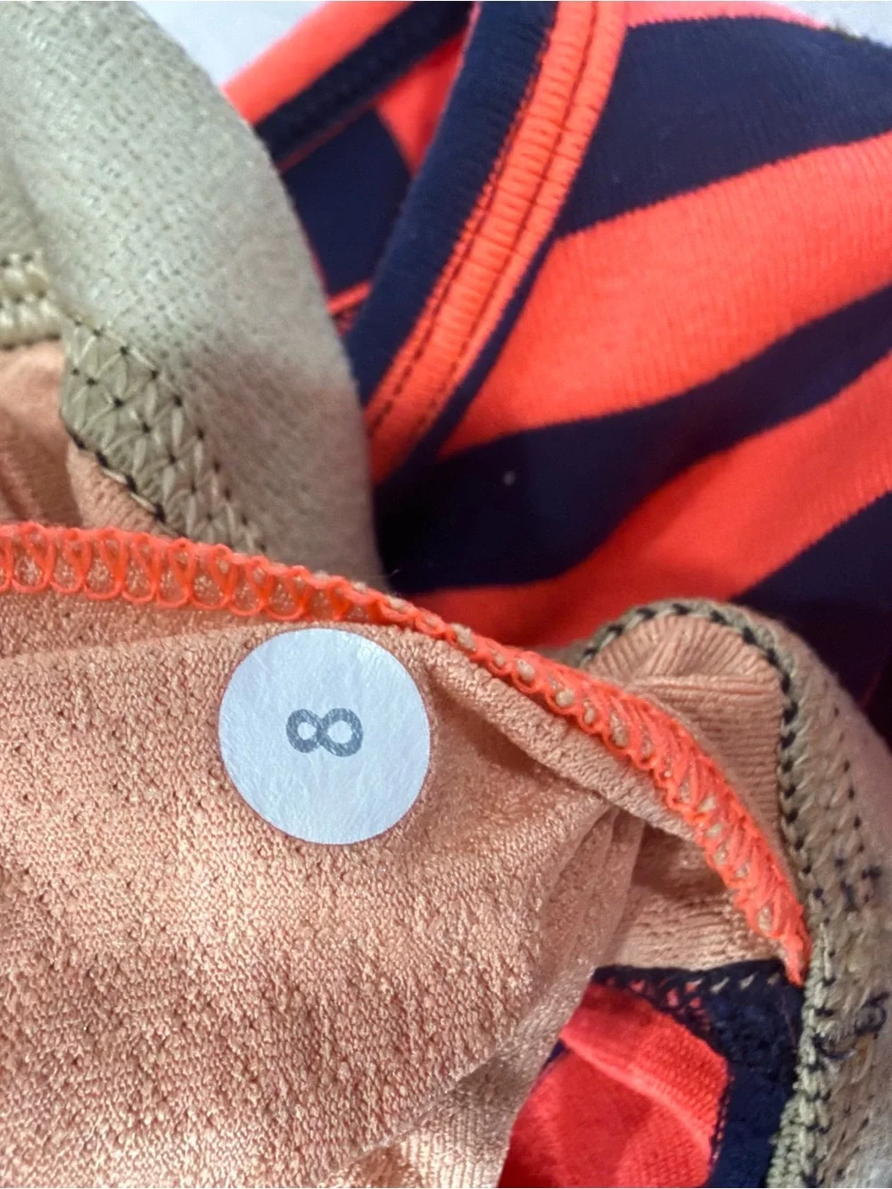 Lululemon Size 8 Peach Flowy Racerback Tank Top Built-In Bra Yoga Athletic